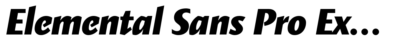 Elemental Sans Pro Extra Bold Italic